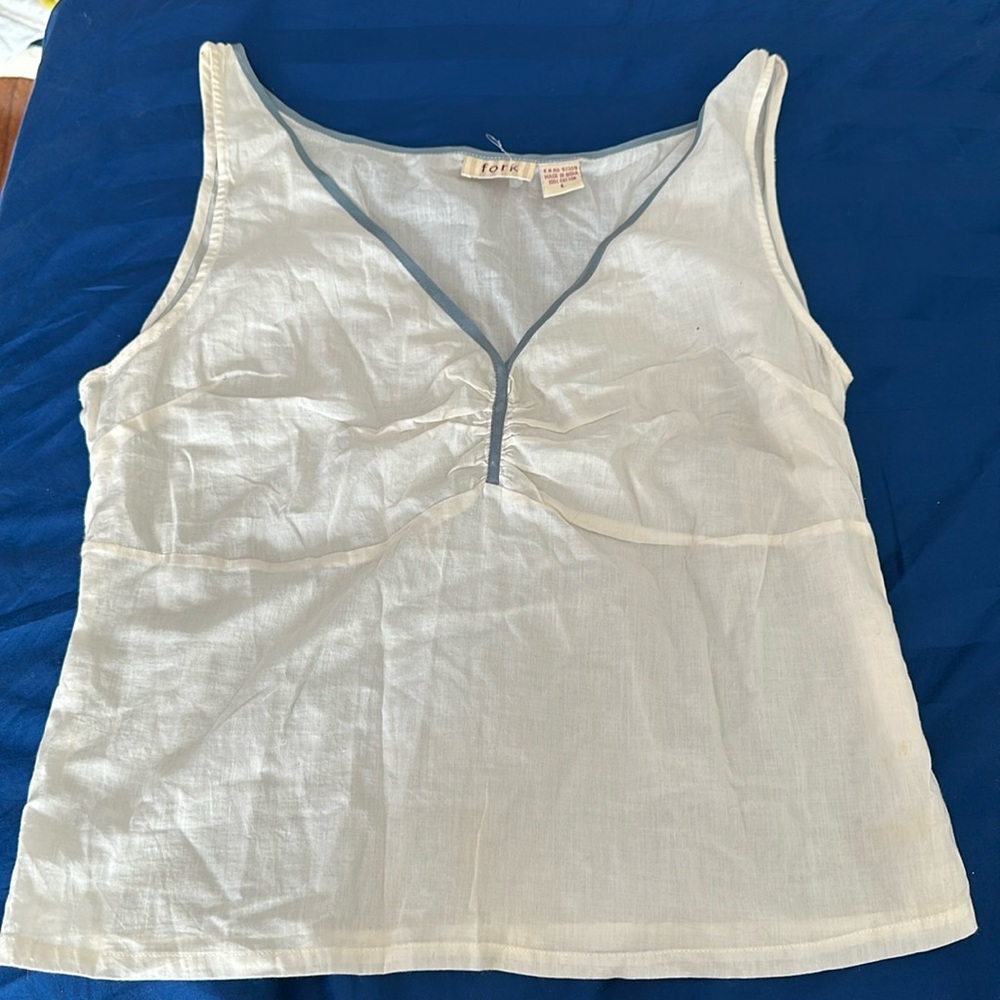 Fork Cotton Tank, NWOT